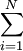 \sum_{i=1}^N