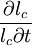 \frac{\partial l_c}{l_c\partial t}