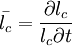 \bar{l_c}=\frac{\partial l_c}{l_c\partial t}