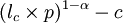 (l_c\times p)^{1-\alpha} - c