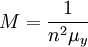 M = \frac{1}{n^2 \mu_y}