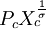 P_c X_c^ \frac{1}{\sigma}