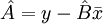 \hat{A}=y-\hat{B}\bar{x}