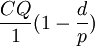 \frac{CQ}{1}(1-\frac{d}{p})