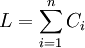 L=\sum_{i=1}^n C_i