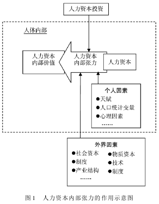 Image:人力资本内部张力的作用示意图.png