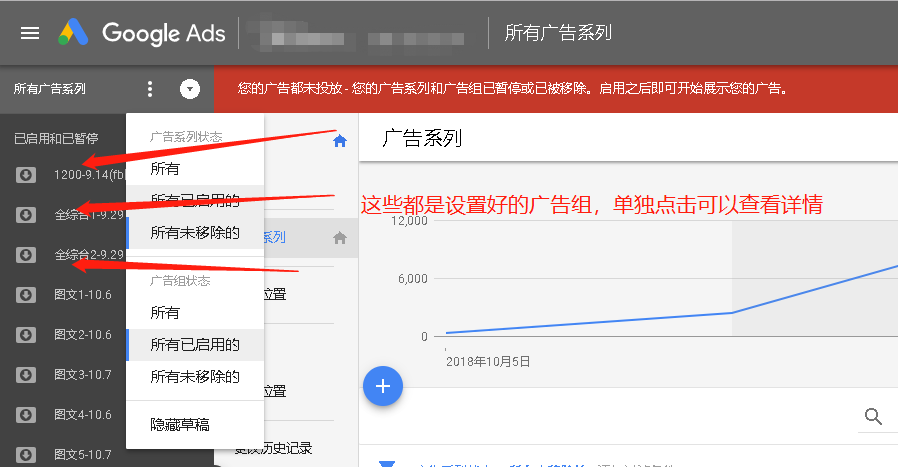 查看广告组截图