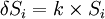 \delta S_i=k\times S_i