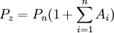 P_z=P_n(1+\sum_{i=1}^{n} A_i)