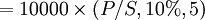 =10000\times(P/S,10%,5)