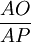 \frac{AO}{AP}