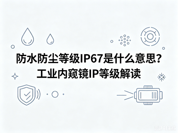 文章《防水防尘等级IP67是什么意思？工业内窥镜IP等级解读》封面图