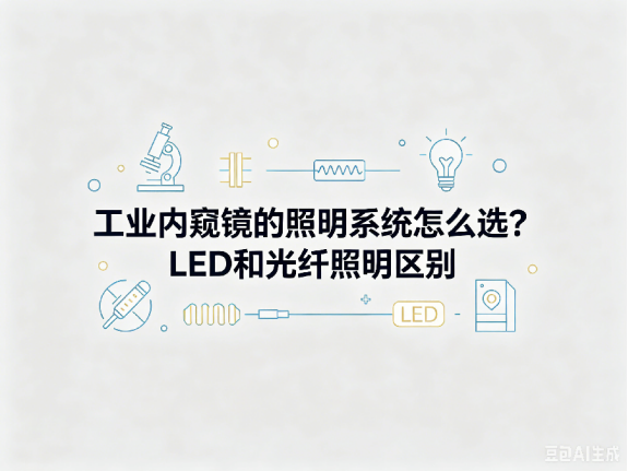 文章《工业内窥镜的照明系统怎么选？LED和光纤照明区别》封面图