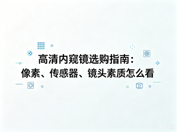 文章《高清内窥镜选购指南:像素、传感器、镜头素质怎么看》封面图
