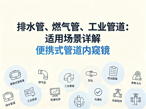 文章《排水管、燃气管、工业管道:便携式管道内窥镜适用场景详解》封面图