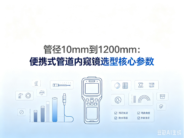 文章《管径10mm到1200mm:便携式管道内窥镜选型核心参数》封面图