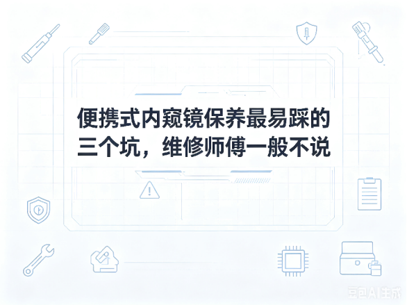 文章《便携式内窥镜保养最易踩的三个坑，维修师傅一般不说》封面图