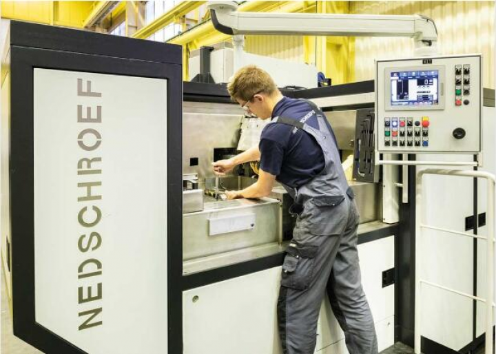 Fastener production machinery in operation