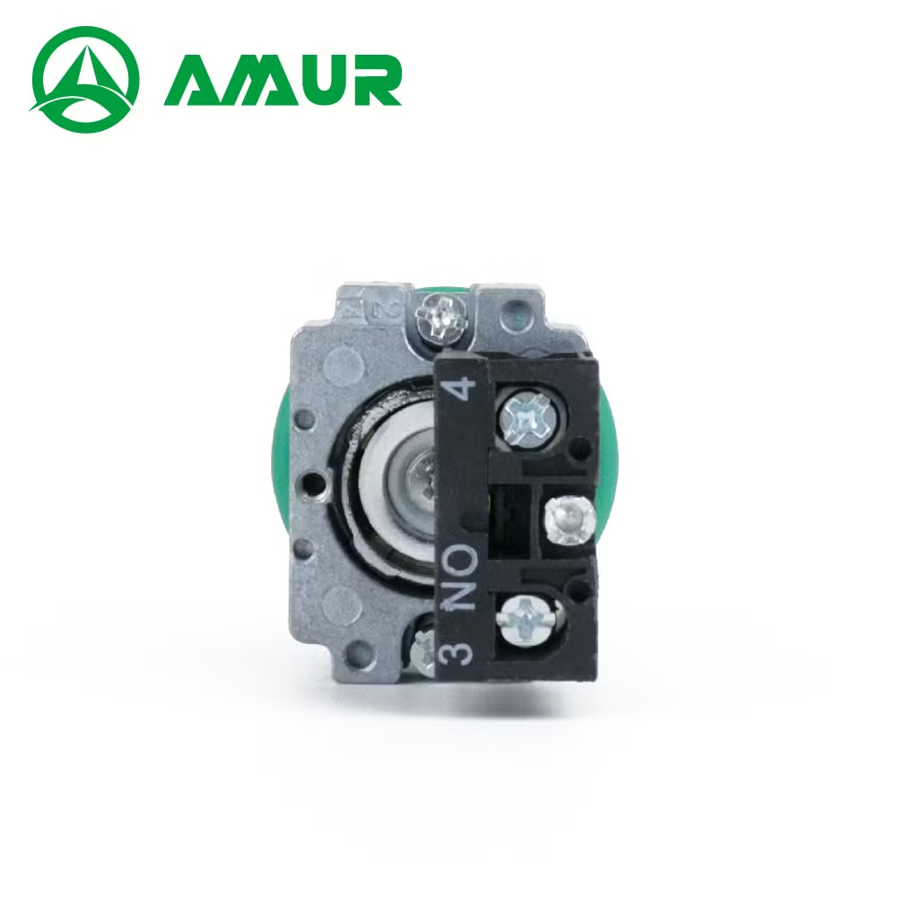 Amur Xb2 Series Green Mushroom Flat Head Momentary Push Button Switch