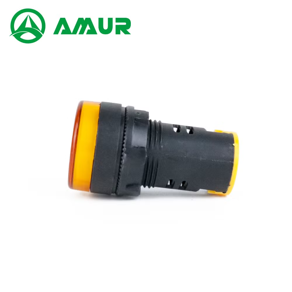 Amur Yellow Color Indicator Light 22mm Flat Head Illumination Plastic Signal Light