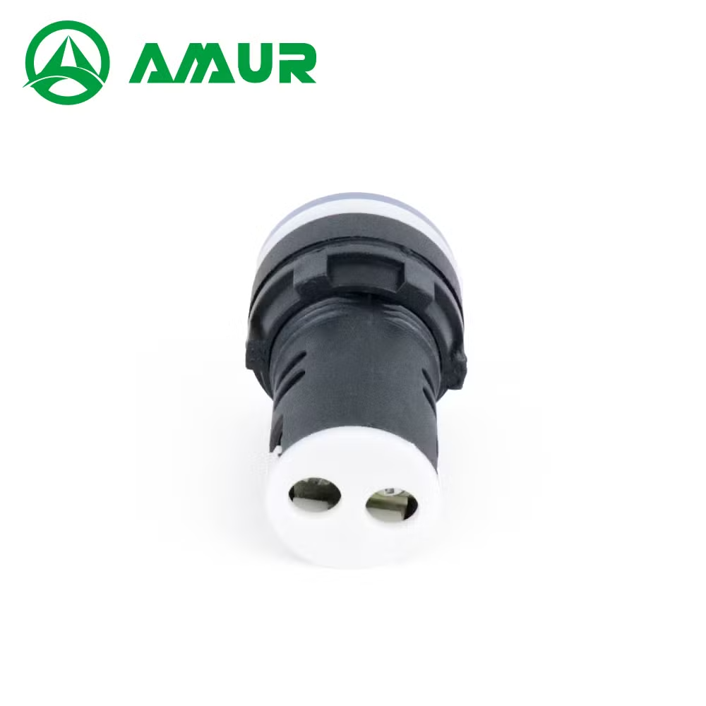 Amur White Color Indicator Light 22mm Flat Head Illumination Plastic Signal Light