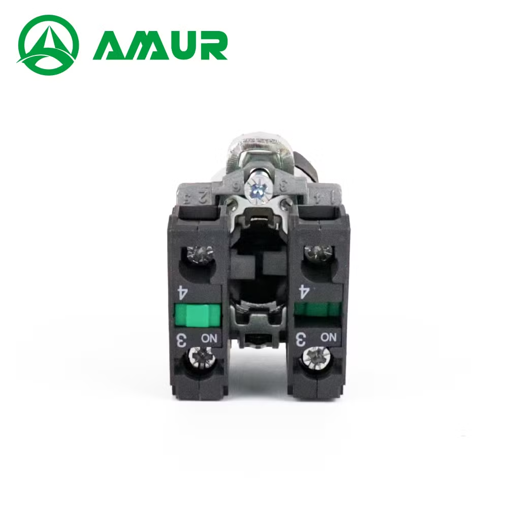 Amur Xb4 Black Standard Handle 2/3 Position Latching Momentary Push Button Switch