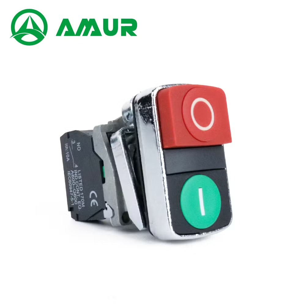 Amur Waterproof Double Head Start Stop No Nc Push Button Switch