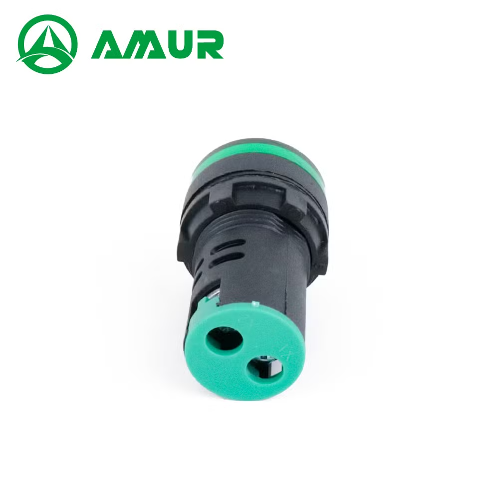 Amur Green Color Indicator Light 22mm Flat Head Illumination Plastic Signal Light