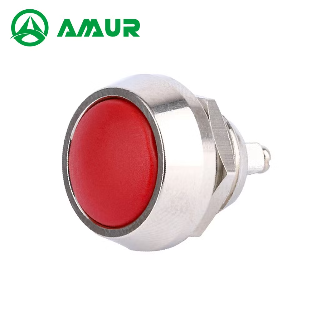 Amur 2A Momentary 1no 12mm Domed Head Push Button Switch