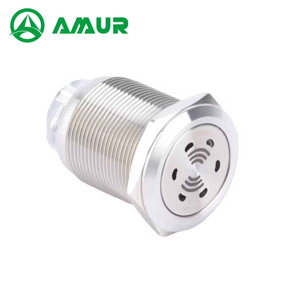 Amur 2 Screw Terminals 22mm Red LED Light Metal Buzzer