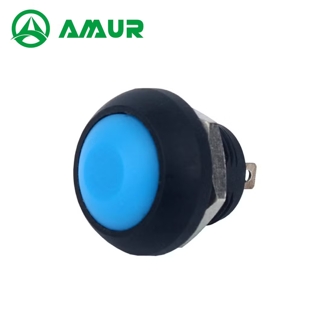 Amur 12mm Domed Head Pin Terminal Momentary Push Button Switch