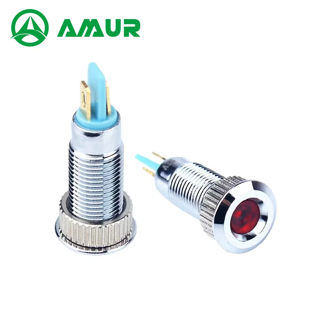 Amur 16mm 24V Metal LED Red Indicator Light