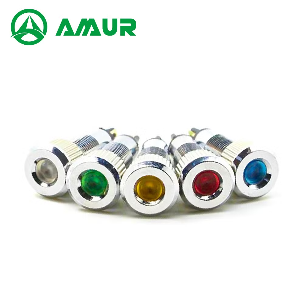 Amur 16mm 24V Metal LED Red Indicator Light