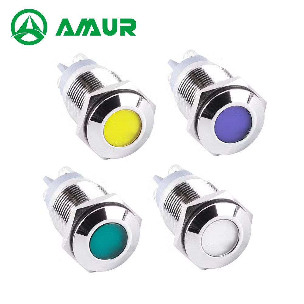 Amur 22mm12V 24V High Brightness LED Indicator Light Signal Lamp