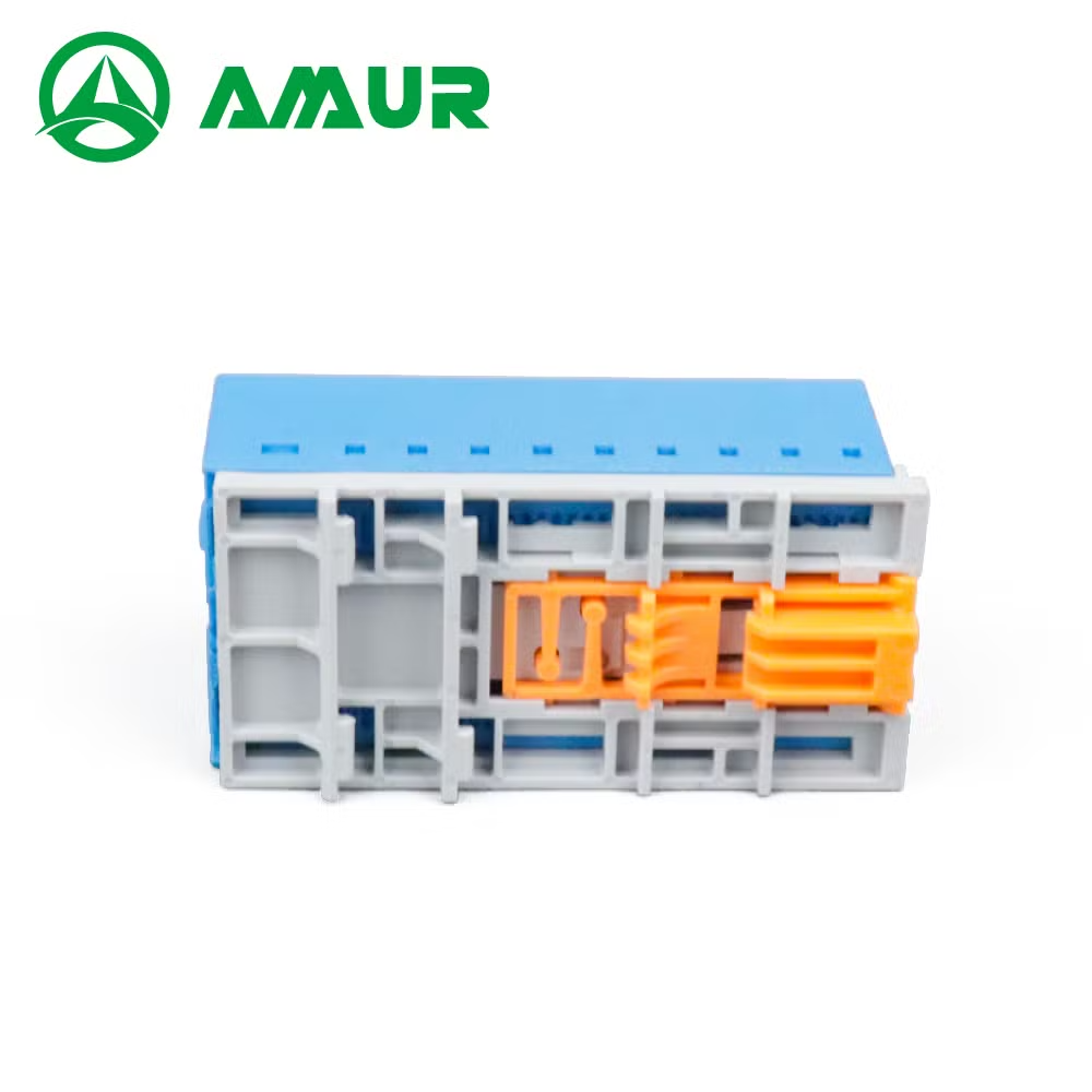 Amur Customizable Colors Push-in Connection DIN Rail Terminal Block Strip