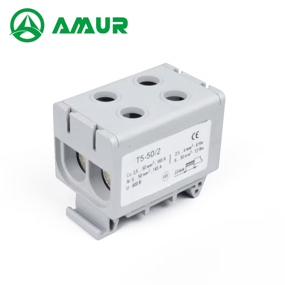 Amur 2 Pole 95mm2 Electrical Cabinet Aluminum Terminal Block