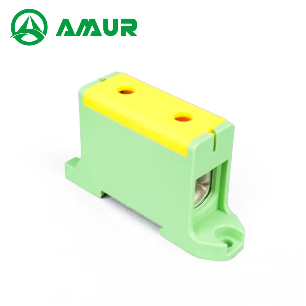 DIN Rail Mounted Wire Connector 2 Pole Al/Cu Terminal Block