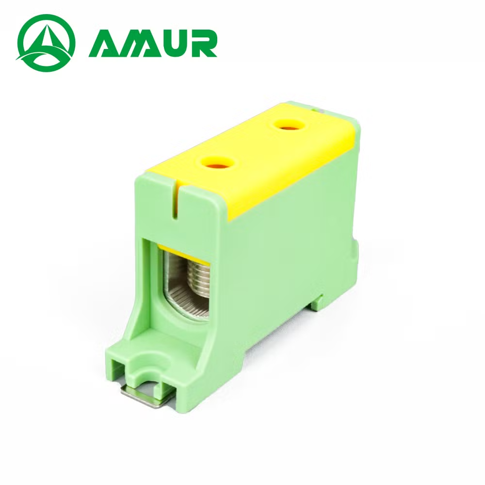 DIN Rail Mounted Wire Connector 2 Pole Al/Cu Terminal Block