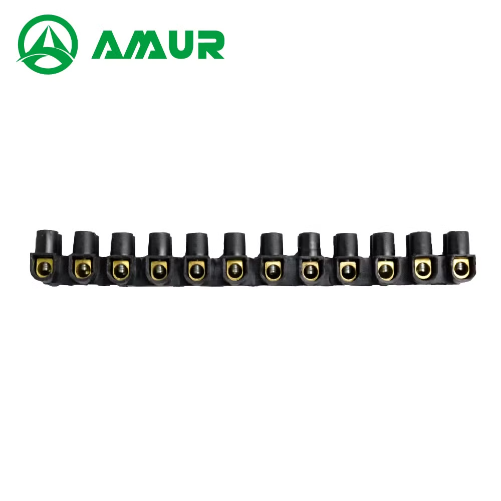 Amur X5 Series Black 6A 6mm2 U Type Wiring Terminal Block