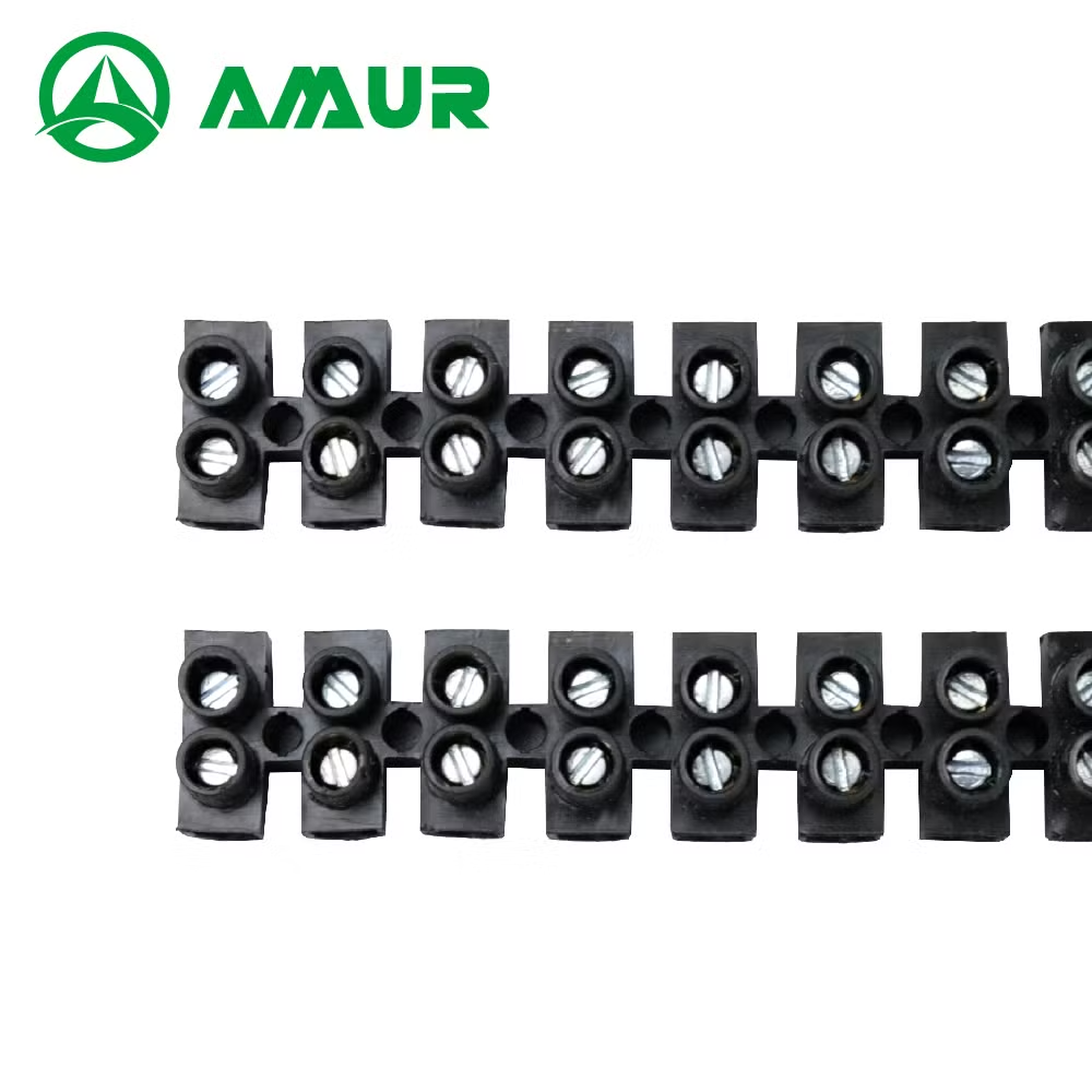 Amur X5 Series Black 6A 6mm2 U Type Wiring Terminal Block