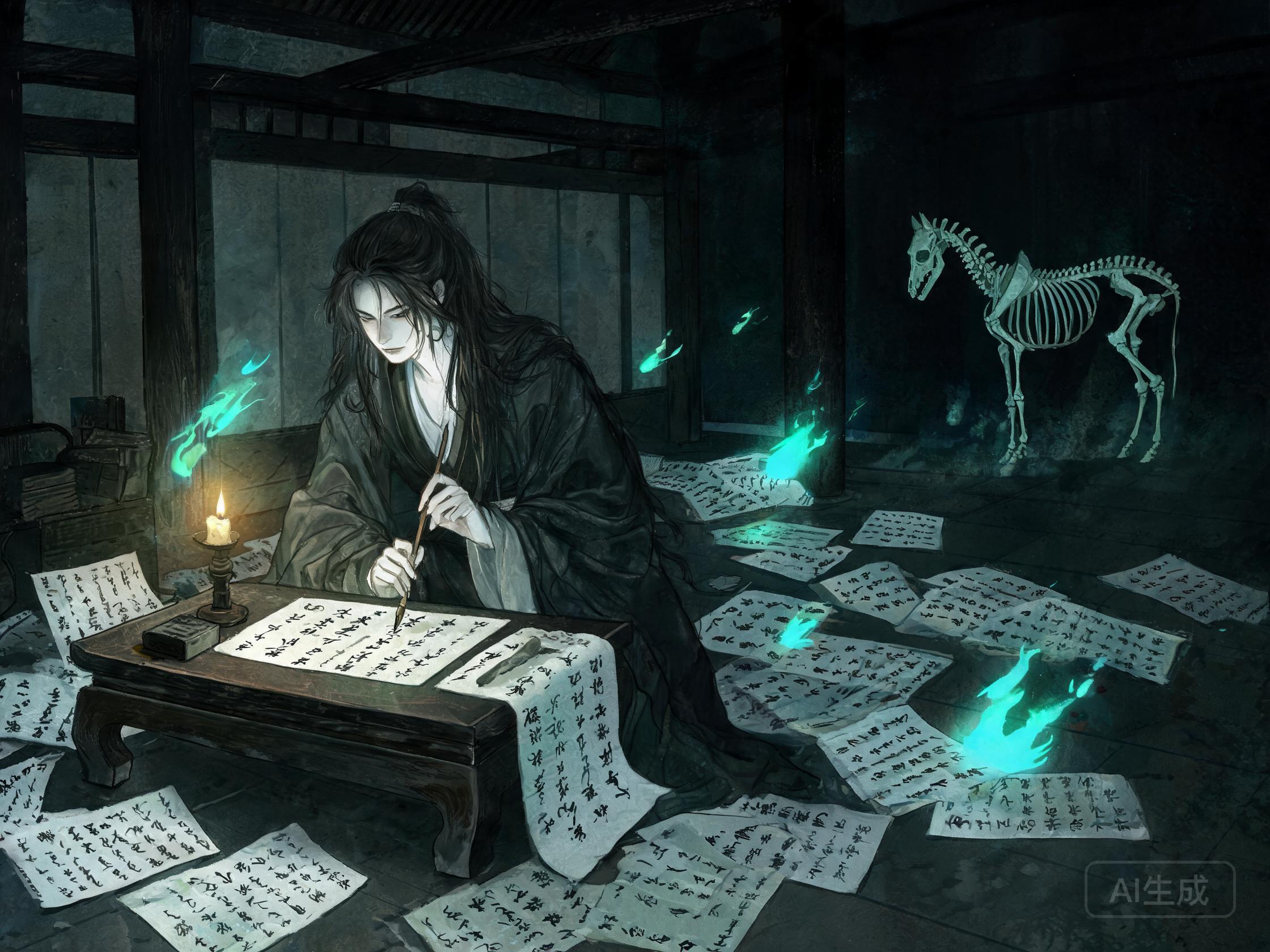 诗鬼奇才——李贺灯下苦吟的鬼魅诗境