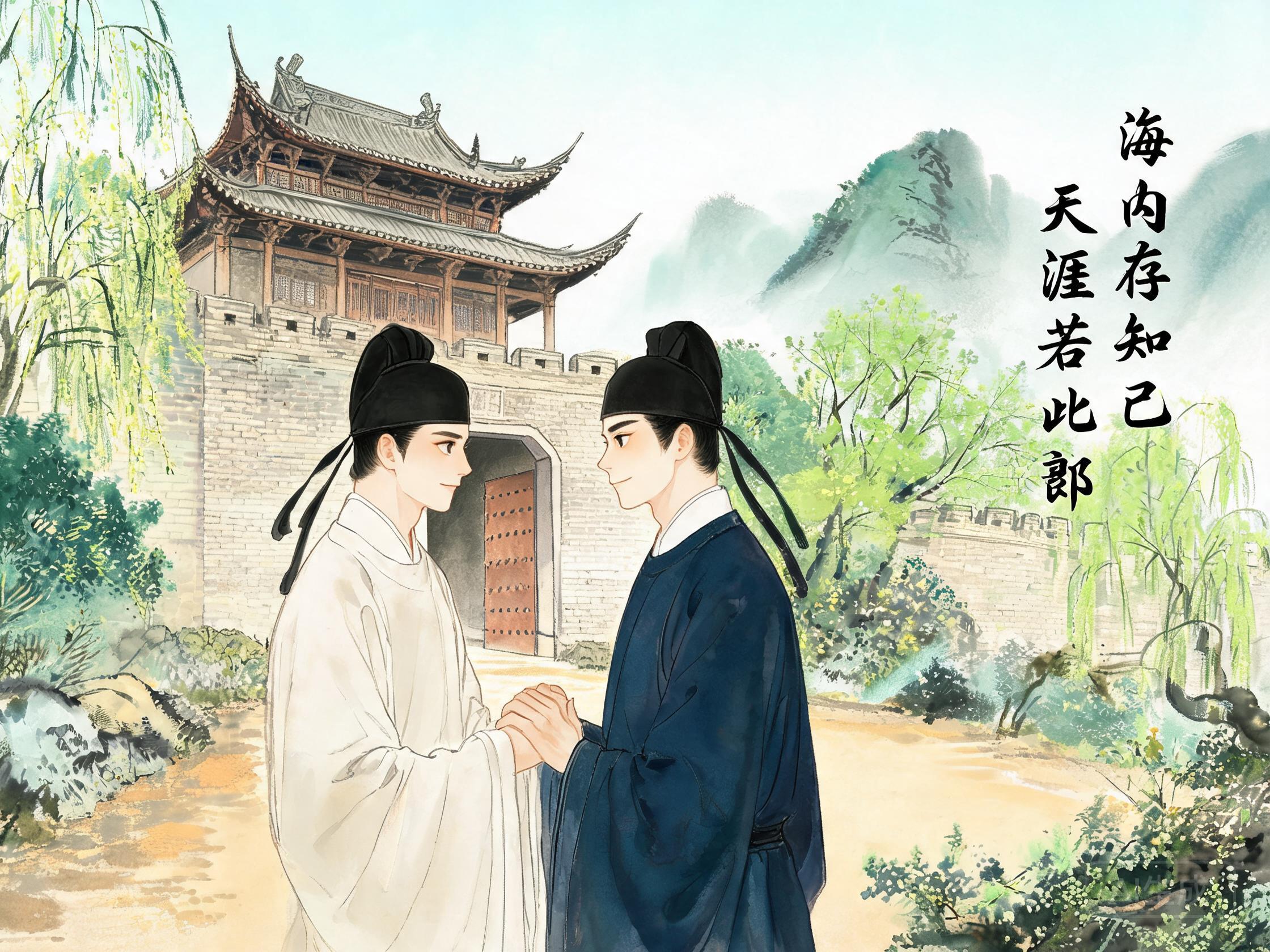 海内存知己，天涯若比邻——《送杜少府之任蜀州》的豪迈别情