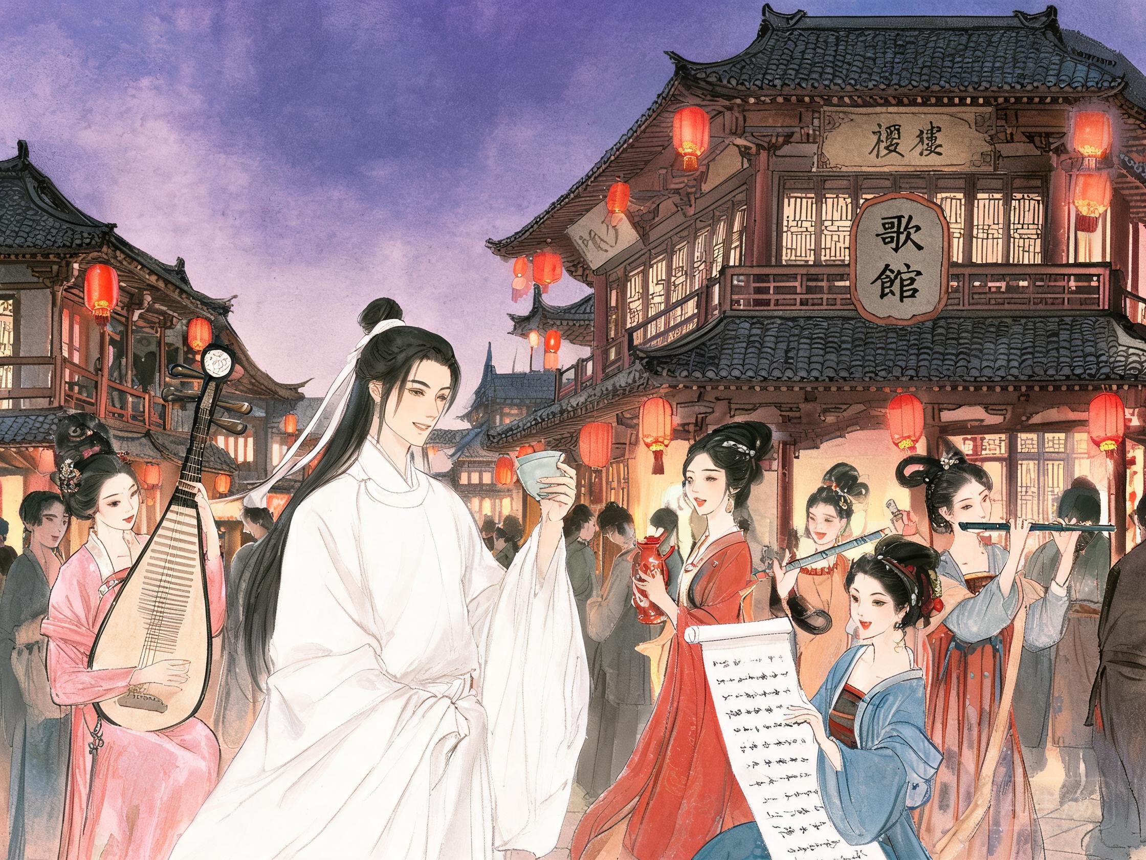 白衣卿相浅斟低唱——柳永在汴京坊巷的词坛风流