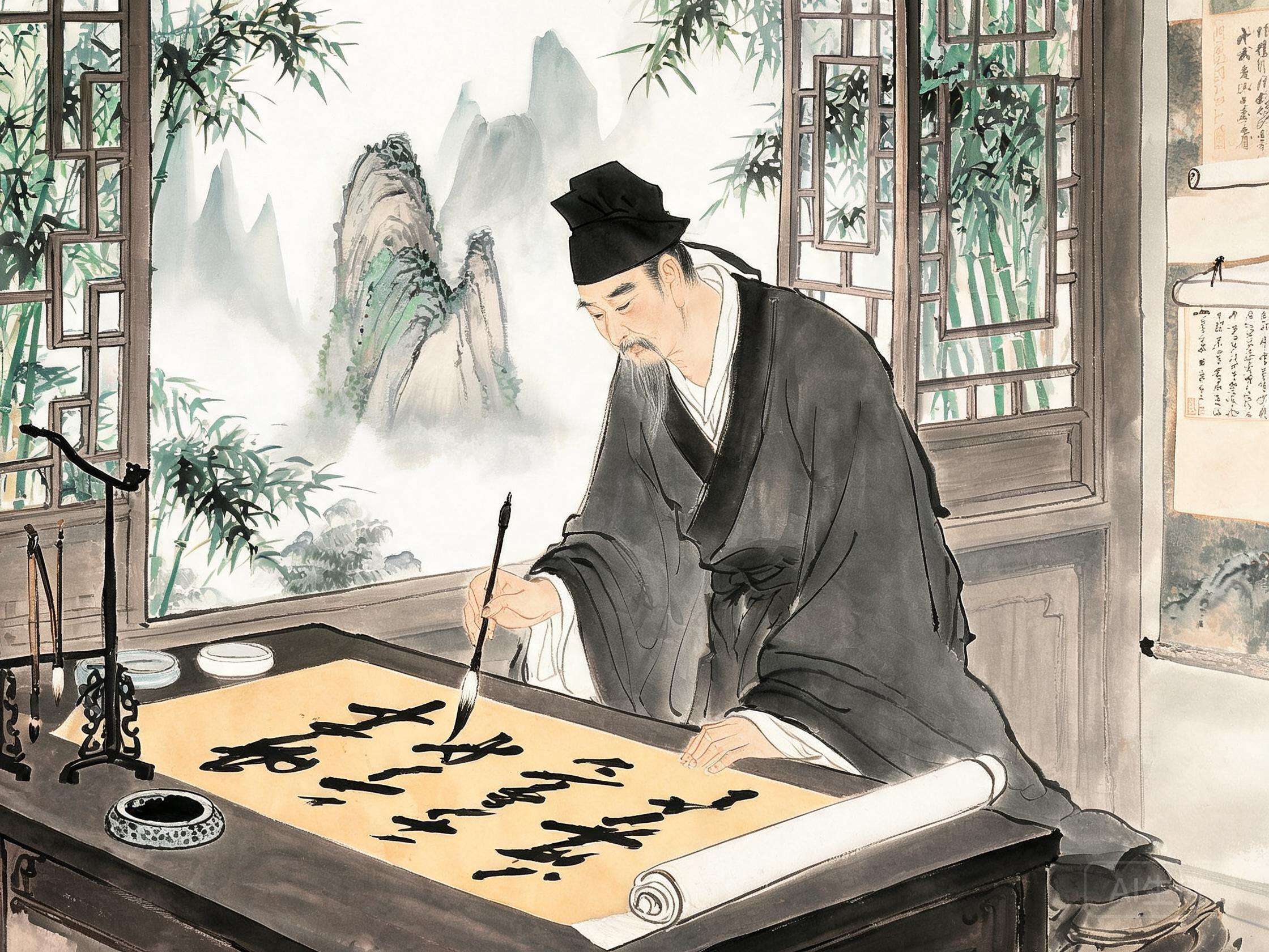 山谷道人挥毫泼墨——黄庭坚的书法与诗学双绝