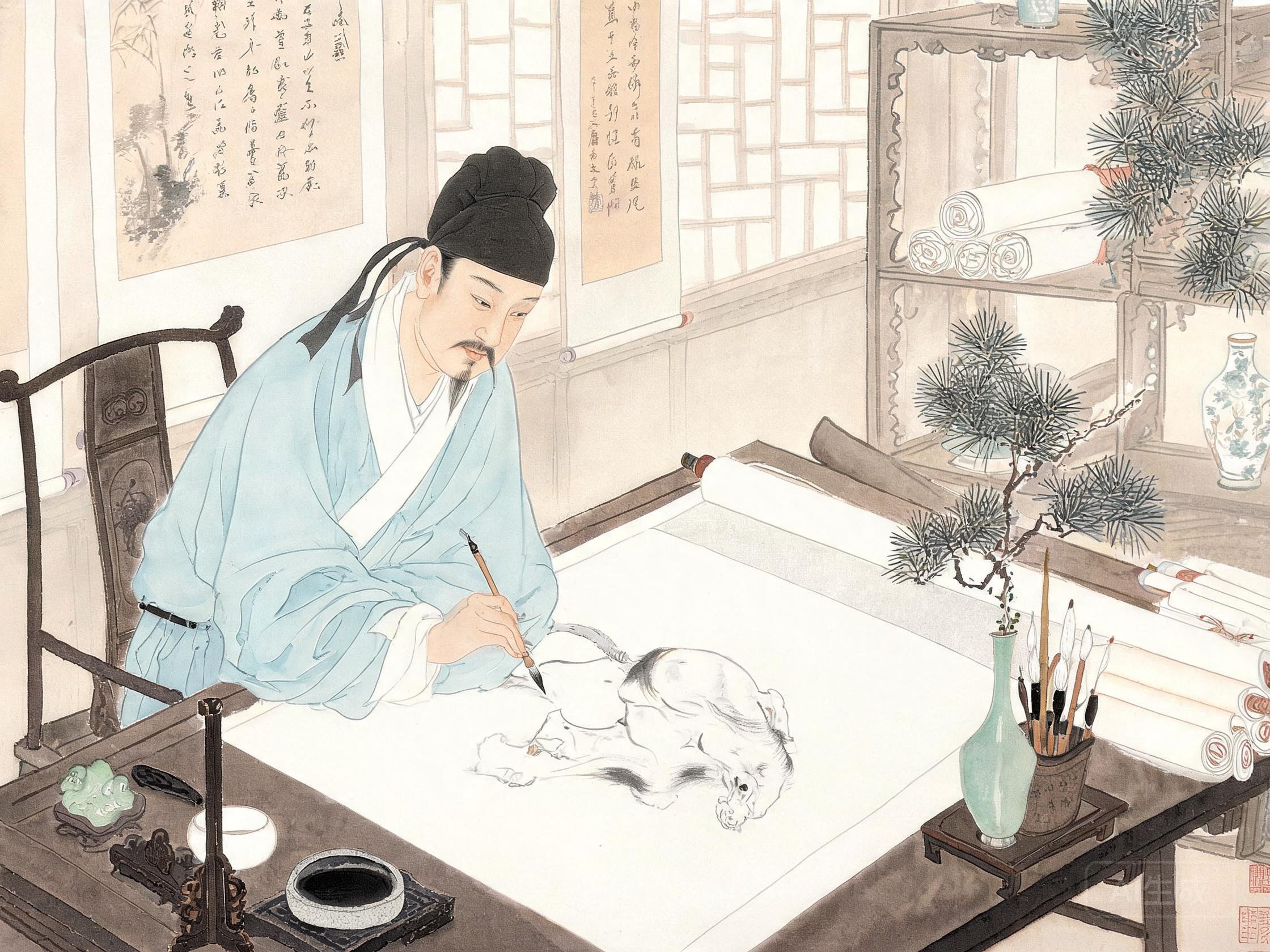 松雪道人画马——赵孟頫的书画双绝