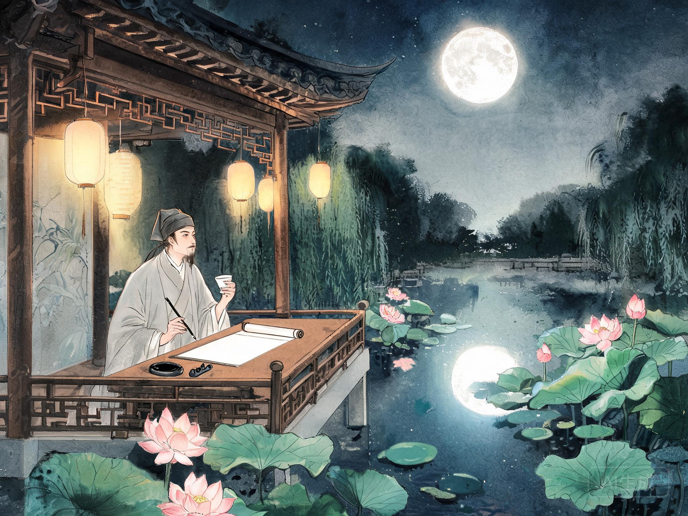 梅溪词客月下填词——史达祖的婉约词风与人生浮沉