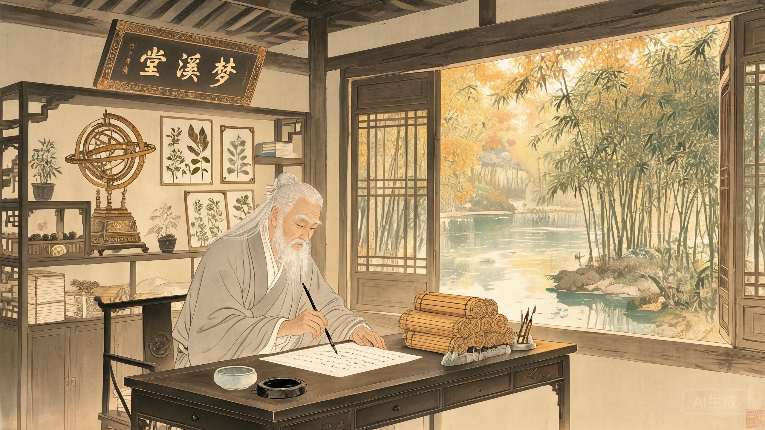 梦溪园中著书立说——沈括撰写《梦溪笔谈》的科学人生