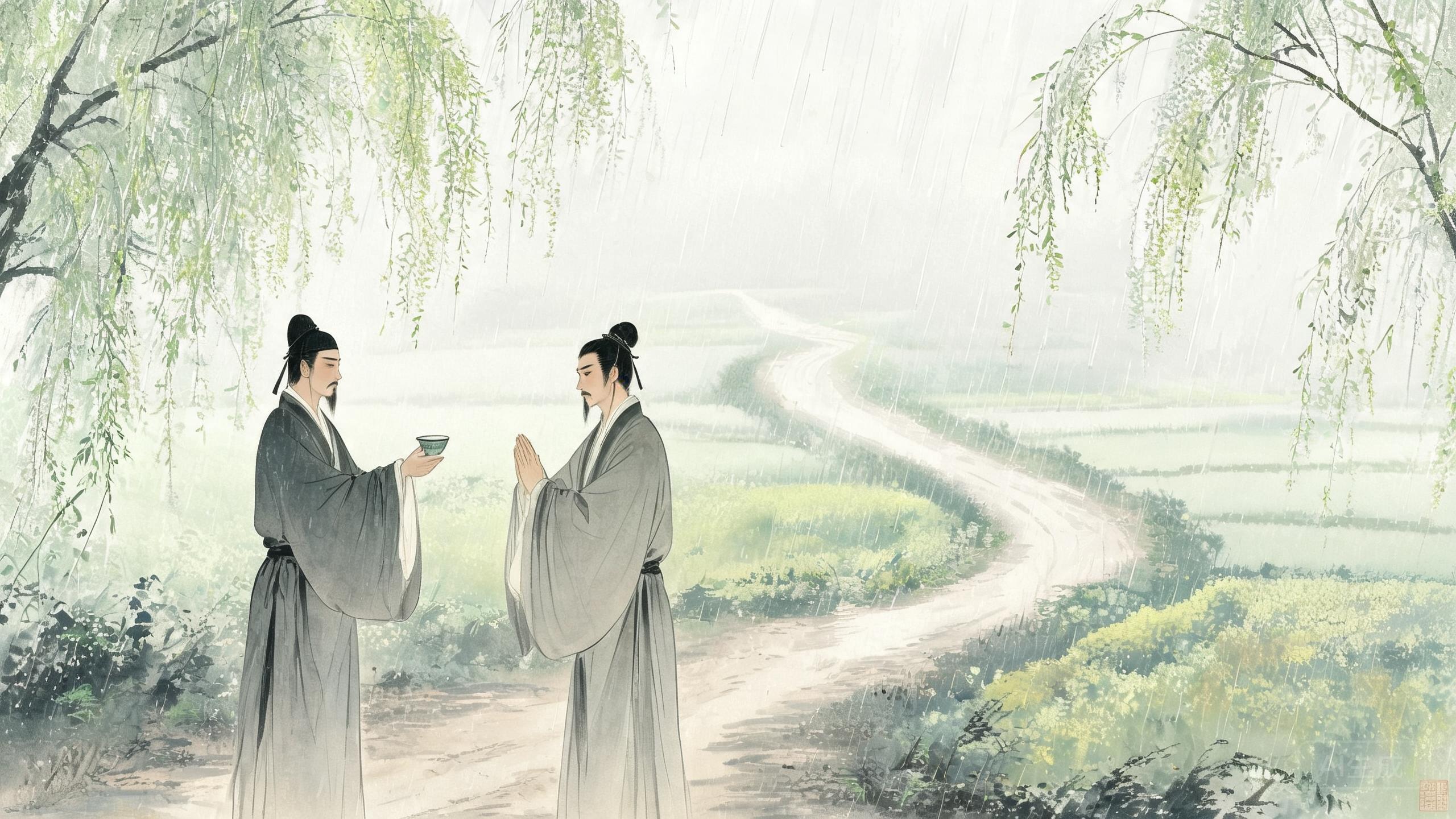 劝君更尽一杯酒西出阳关无故人——王维送别诗中的深情厚谊与边塞意境