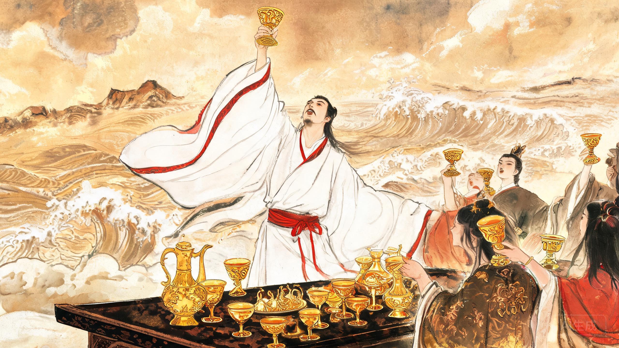 君不见黄河之水天上来奔流到海不复回——李白《将进酒》中的豪迈激情与人生哲思