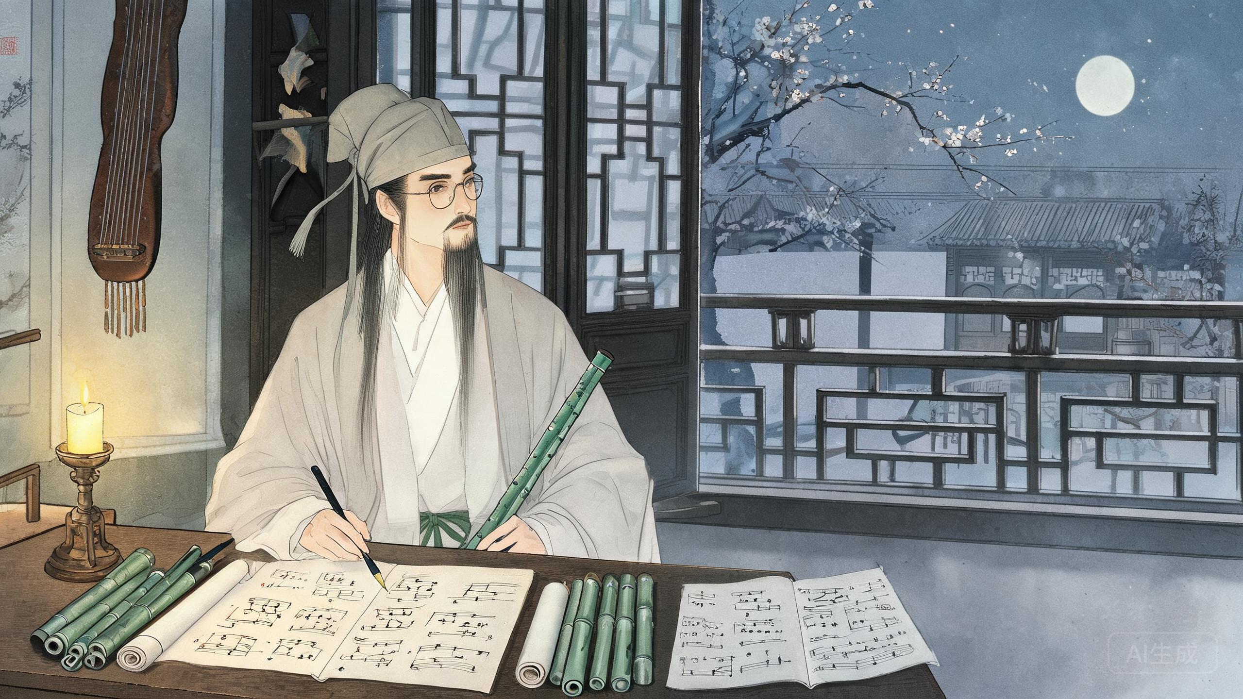 自作新词韵最娇小红低唱我吹箫——姜夔自度曲开词乐新风的音乐才华